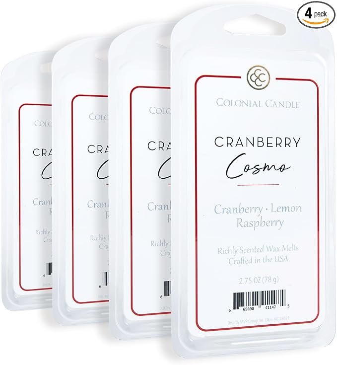 Colonial Candle Cranberry Cosmo Wax Melts, Wax Melt Warmer Cubes, Long Lasting by ColonialCandle