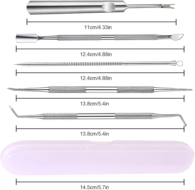 jindian Ingrown Toenail Pedicure Tool Kit Nail File and Nail Lifter Pusher - Image 2
