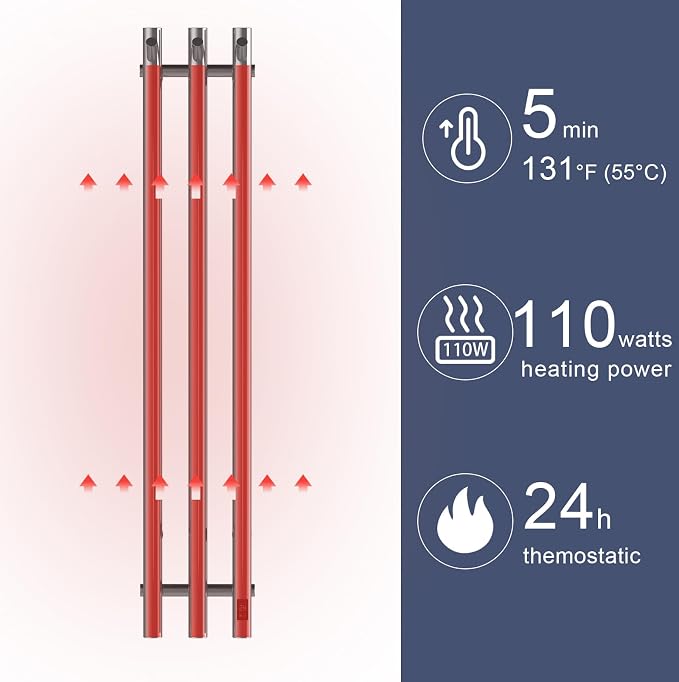 Heated Towel Rack, Towel Warmer - Image 3