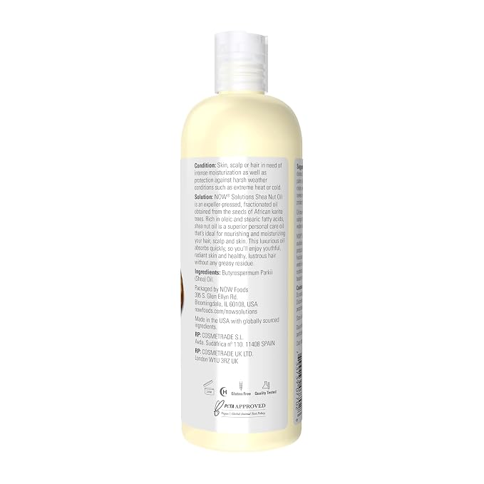 NOW Foods Solutions, Shea Nut Oil, Scalp and Hair - Image 2