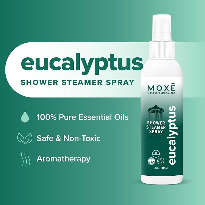 MOXE Eucalyptus Oil Shower Mist, Spa Steam Spray, Certified Natural 100% - Image 2