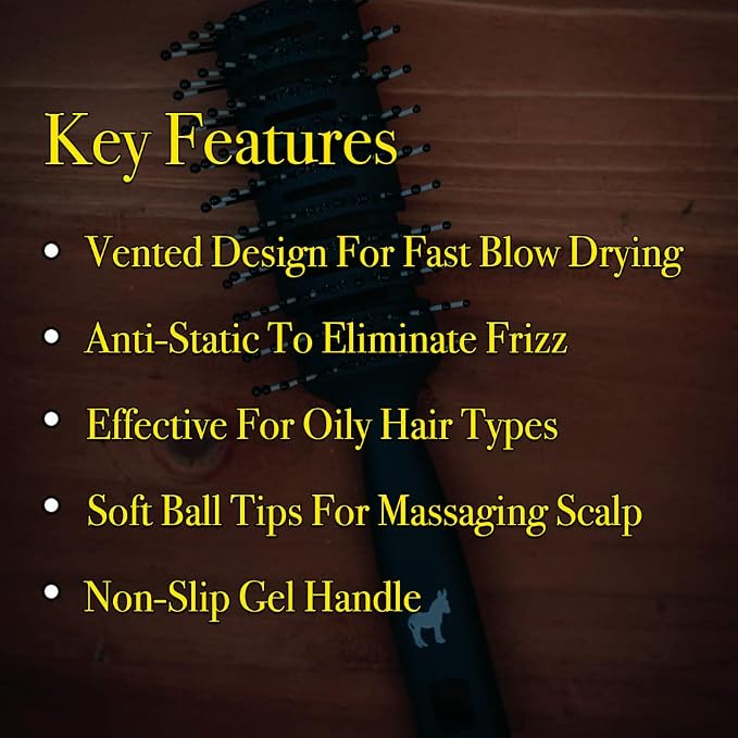 Pete & Pedro Ball Tipped 10 Row Vented Hair Brush - Image 2
