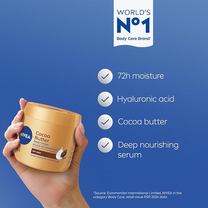 NIVEA Cocoa Butter Body Cream - Image 3