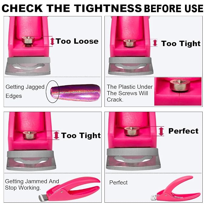 Pink Adjustable Artificial Acrylic Fake Nail False Nail Tip Clipper Cutter - Image 3