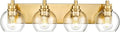 Bathroom Light Fixtures, 4 Light Brushed Gold Vanity Light, 26 Inch Modern Wall by Metwet