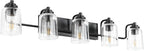 SOLFART 5 Lights Black Bathroom Light Fixtures Over Mirror Vanity Lights Scone by SOLFART