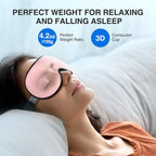 YFONG Weighted Sleep Mask, Women Men 3D Eye Mask Blocking Lights Sleeping Mask - Image 2
