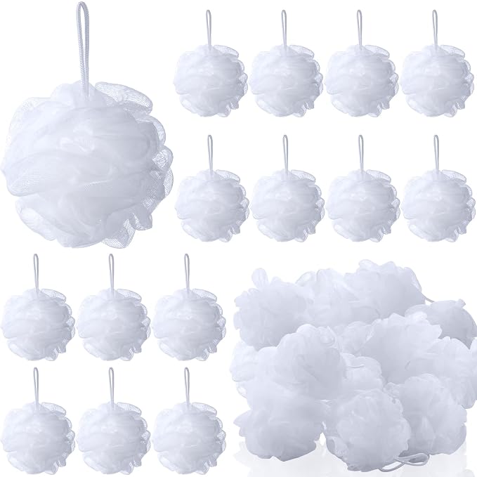 CHENGU 50 Pack Loofah Sponge Bath Sponge Shower Loofah Mesh Shower Ball Bath by CHENGU