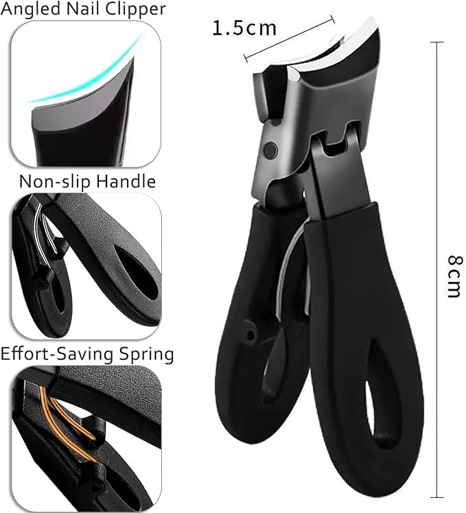 Toenail Clippers for Thick Toenails for Seniors Angled Head Large Toe Nail - Image 3