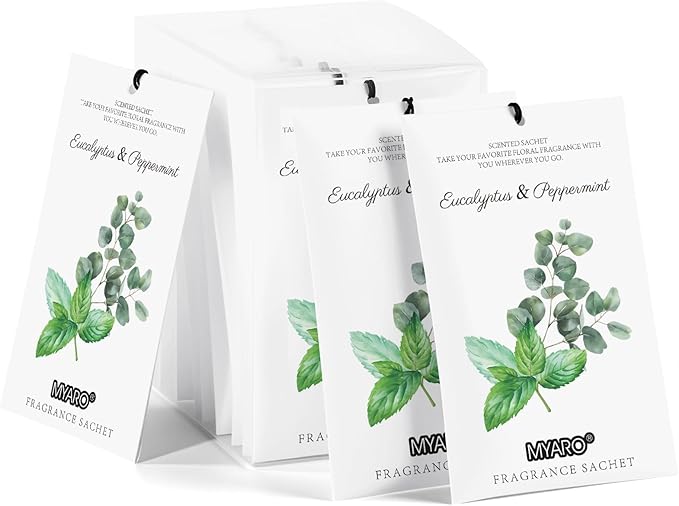 MYARO 12 Packs Eucalyptus Mint Scented Sachets by MYARO