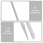2Pcs Nail Cleaning Cuticle Stick Tool, Stainless Steel Cuticle Pusher, Nail - Image 5