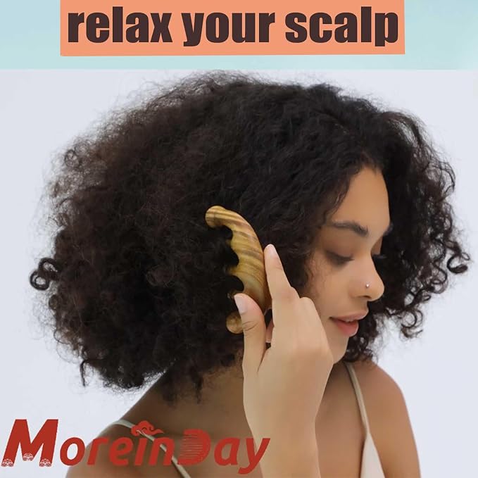 Wooden Massage Comb, Wooden Scalp Massager, Scalp Gua Sha - Image 8