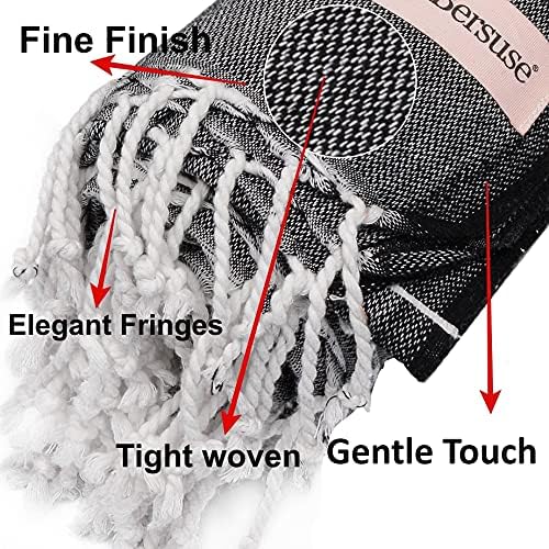 Bersuse Towels Anatolia XL Beach Blanket Throw Blanket Turkish Towel 100% - Image 8