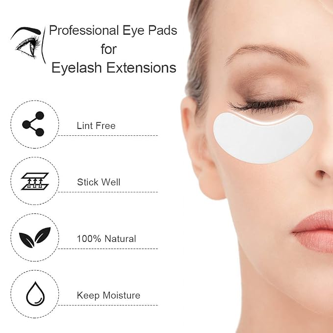 Ocim 100 Pairs Under Eye Pads Lash Extensions, Hydrogel Gel Eye Patches - Image 3