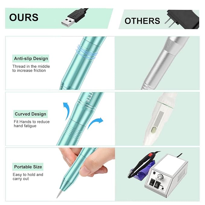 COSITTE Electric Nail Drill, USB Electric Nail Drill Machine - Image 3