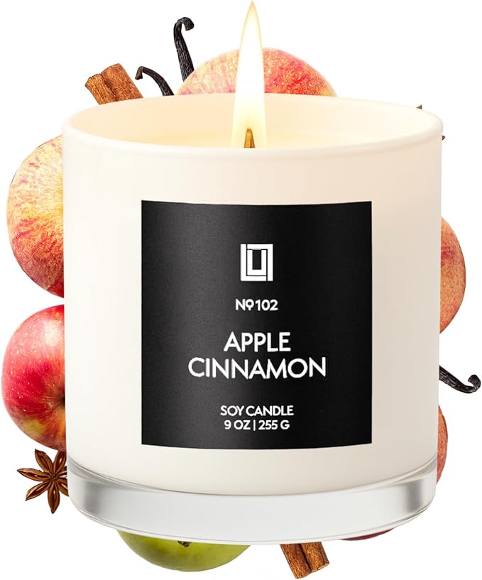 Lulu Candles | Apple Cinnamon | Luxury Scented Soy Jar Candle | Hand Poured in by LULUCANDLES