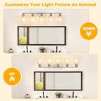 Unicozin Bathroom Light Fixtures, 5 Light Vanity Lights - Image 3