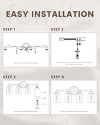FEMILA 32" Bathroom Light Fixtures, Oil Rubbed Bronze Vanity Light, 5 Light - Image 5