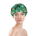Funny Chickens Shower Cap For Women Reusable Waterproof Double Layers Bath Cap - Image 2