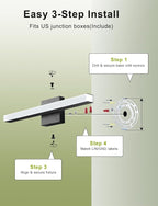IZORRO Modern Bathroom Vanity Light 48 inch, 36W Dimmable Led Bathroom Light - Image 7