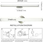 OOWOLF LED Bathroom Vanity Light, 16W 24inch Bathroom Lights Fixture, 1600LM - Image 7