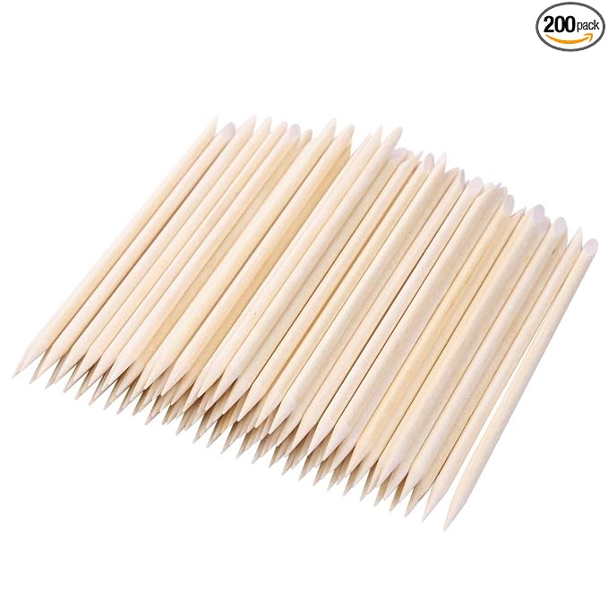 BTYMS 300 Count Orange Wood Stick 4.5 inch Cuticle Pusher Remover Orangewood by BTYMS