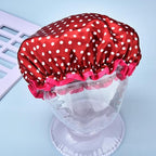Christmas Red Polka Dot Shower Cap - Image 6