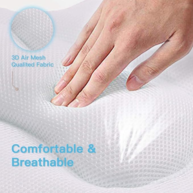 Beautybaby Bathtub Spa Pillow, Non-Slip 4 Strong Suction Cups, Bath Pillows - Image 4