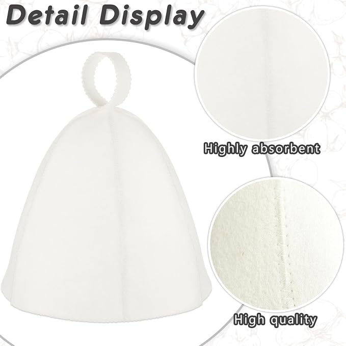 JaGely Sauna Hat for Men Women Sauna Hat Vaporarium Cap Russian Banya Cap for - Image 3