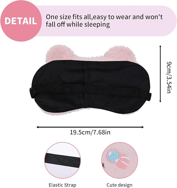 PERFECTSIGHT Sleep Eye Masks, Cute Sleep Eye Cover Lightweight Adjustable - Image 7