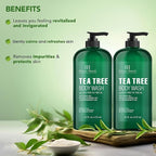 Botanic Hearth Tea Tree Body Wash 16 fl oz Natural Antifungal & Odor Control - Image 4