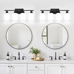 Indoi 4-Light Bathroom Light Fixtures, Matte Black Vanity Lights - Image 7