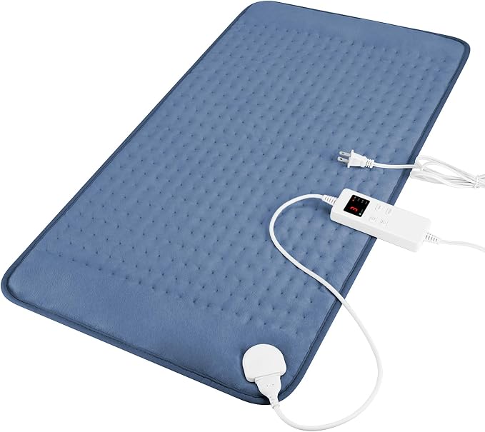 Heating Pad for Pain Relief and Cramps, 6 Heating & 4 Timer Setting, Machine by vilicert