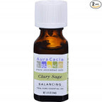 Aura Cacia Clary Sage Essential Oil, Pure Salvia Sclarea Oil, Balancing by AuraCacia