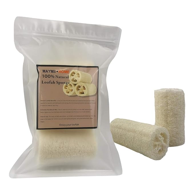 100% Large Nature 6 Pack of Organic Loofahs Loofah Spa Exfoliating Scrubber - Image 4