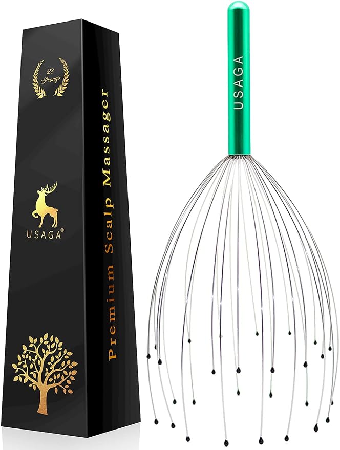 USAGA 28 Fingers Head Scratcher, Head Massager, Scalp Massager by USAGA