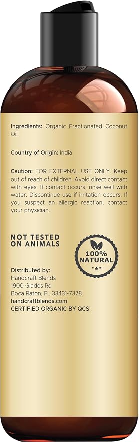 Handcraft Blends Organic Fractionated Coconut Oil | 100% Pure and Natural | - Image 3