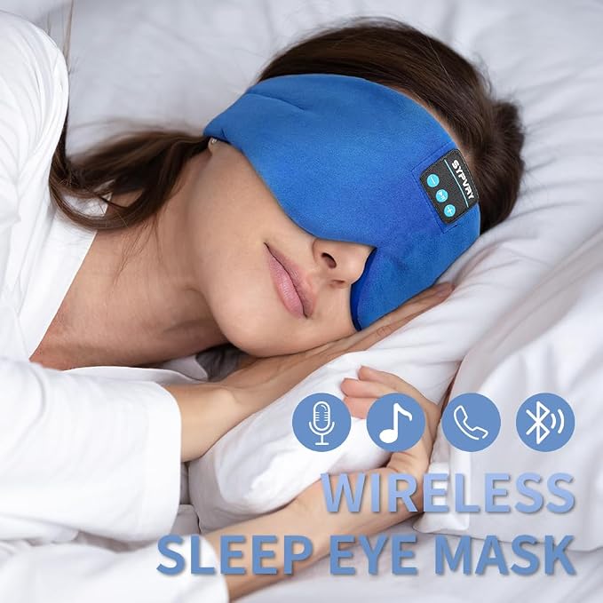 Sleep Mask Bluetooth 5.4 Headphones Soft Wireless Headband Eye Mask Blackout - Image 5