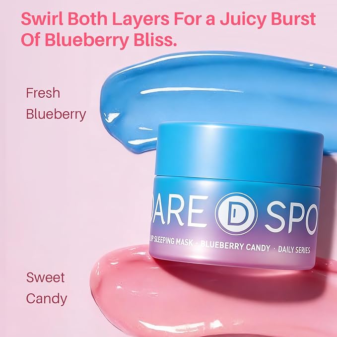 SPODARE Blueberry Lip Mask Overnight, Swirl Lip Sleeping Mask - Image 7
