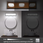 3 Light Bathroom Vanity Light, Modern Chrome Bathroom Light Fixtures Over Mirror - Image 5