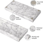 Marble Bathroom Vanity Tray, Natural Luxury Vanity Home Kitchen Bathroom Table - Image 3