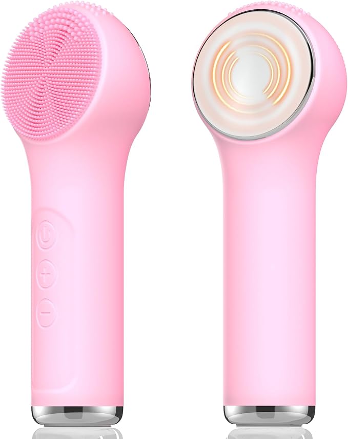 Silicone Facial Cleansing Brush, Portable Electric Face Scrubber by -100SoftSilicone-
