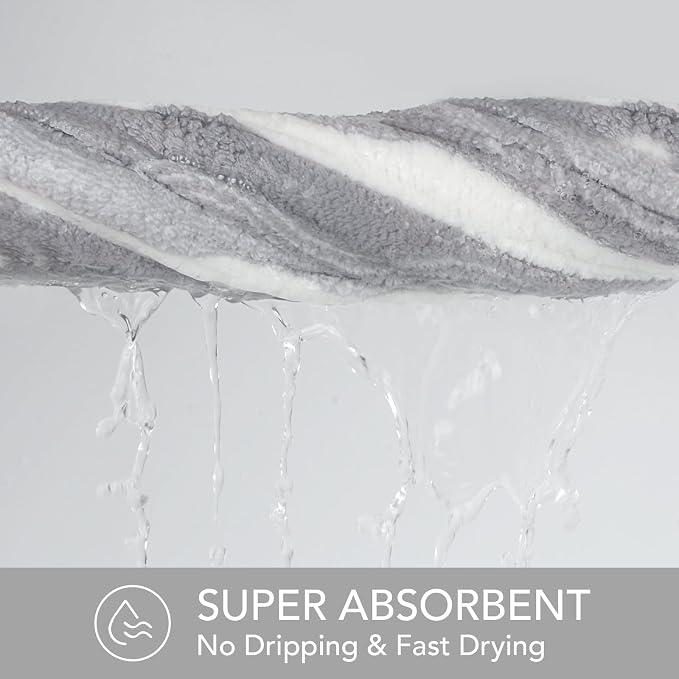 SUNLAND Microfiber Hair Towels Anti Frizz Hair Drying Towel Super Absorbent - Image 6