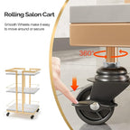 Esthetician Cart with Wheels Utility Salon Rolling Trolley, Tattoo Manicure - Image 7