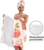 QIULIBMH Women’s Apple Print Bath Wrap and Hair Towel Set, Soft Absorbent - Image 4