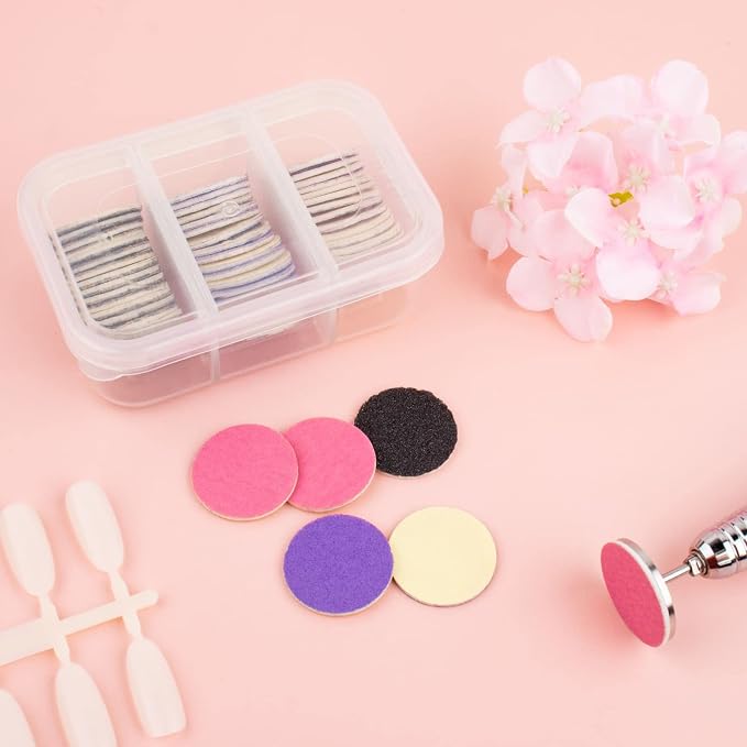 Sanding Paper Discs with Metal Nail Drill Bit Foot Sandpaper Discs 25mm Foot - Image 7