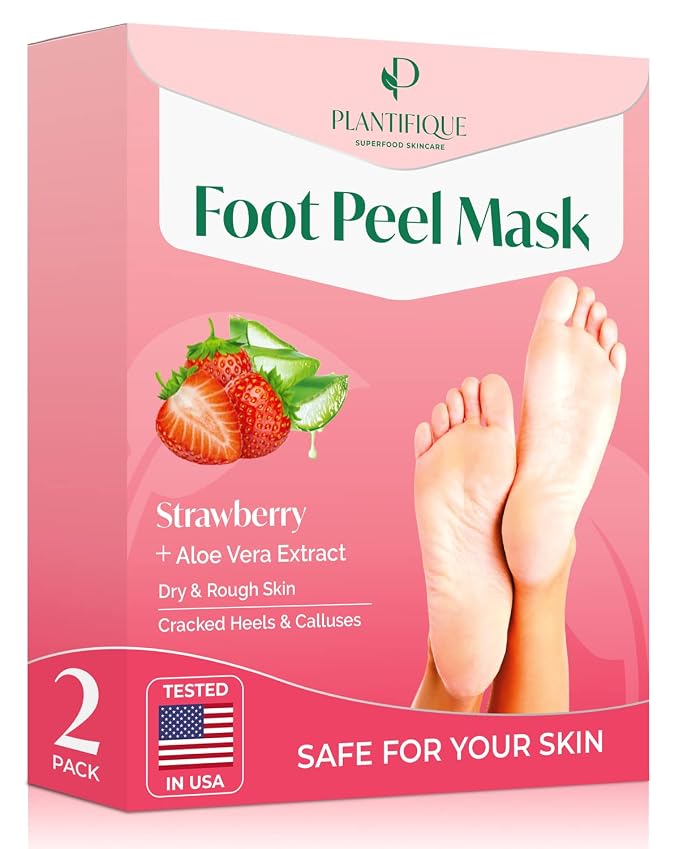 PLANTIFIQUE Foot Peeling Mask 2 Pack | Dermatologically Tested Repairs Heels & by Plantifique