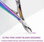 Precision Cuticle Nippers Trimmer Set, Double Spring Cuticle Remover Pusher - Image 6