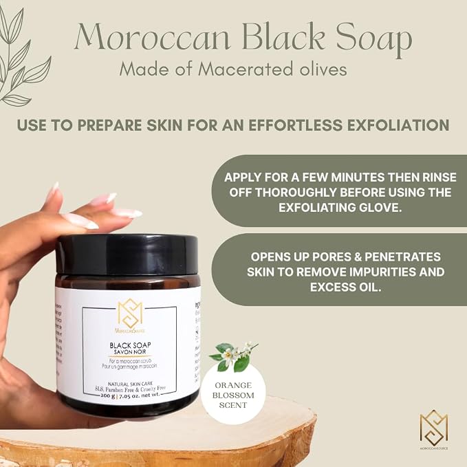 MS Moroccan Black Soap with Orange Blossom - Image 2