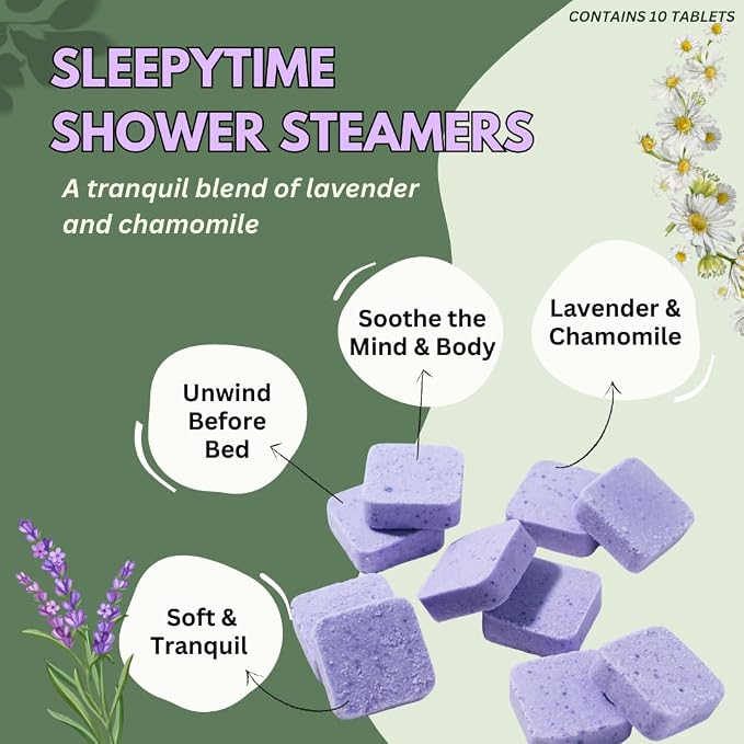 Sleepytime Lavender Shower Steamers Aromatherapy 10 Pack - Image 2